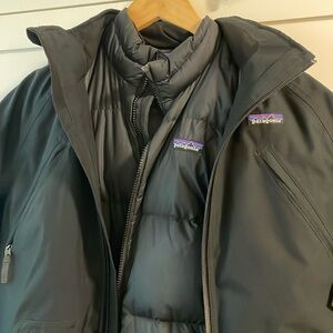 Patagonia 2 in 1 coat - BLACK